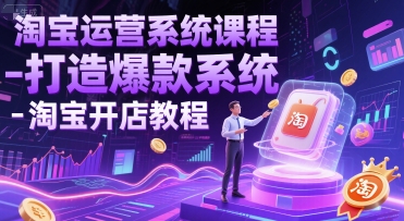 淘宝运营系统课程-打造爆款系统-淘宝开店教程-尤课网创