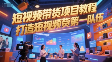 短视频带货项目教程，打造短视频带货第一队伍-尤课网创