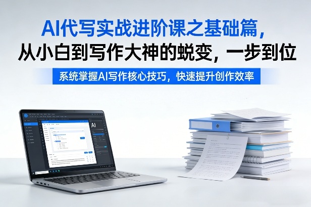 AI代写实战进阶课之基础篇，从小白到写作大神的蜕变，一步到位【揭秘】-尤课网创