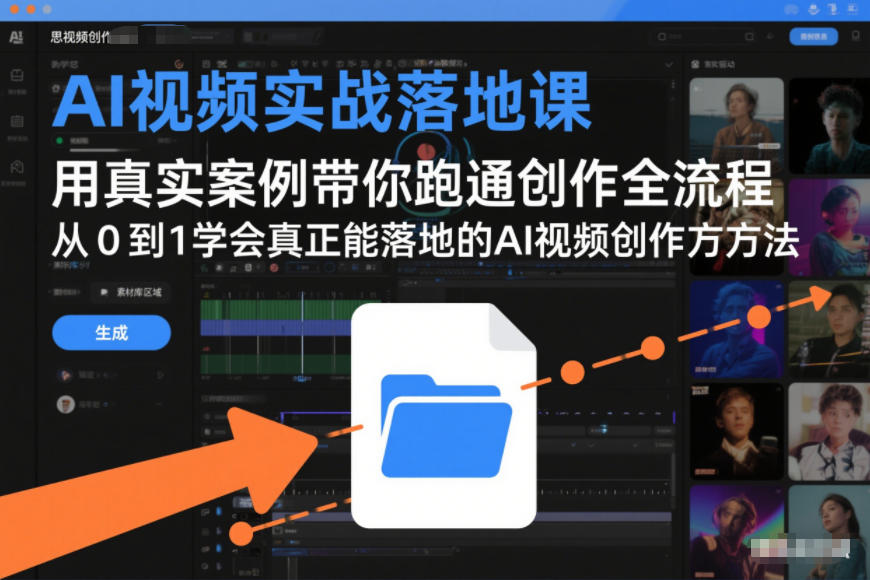 AI视频实战落地课，用真实案例带你跑通创作全流程，从0到1学会真正能落地的AI视频创作方法-尤课网创