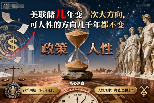 付费文章:美联储几年变一次大方向,可人性的方向几千年都不变-尤课网创