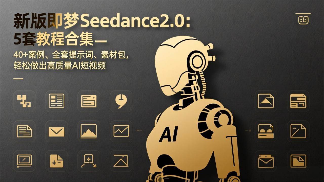 （17398期）新版即梦Seedance2.0：5套教程合集，40+案例、全套提示词、素材包，轻松做出高质量AI短视频-尤课网创