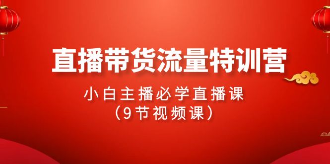 2024直播带货流量特训营，小白主播必学直播课（9节视频课）-尤课网创