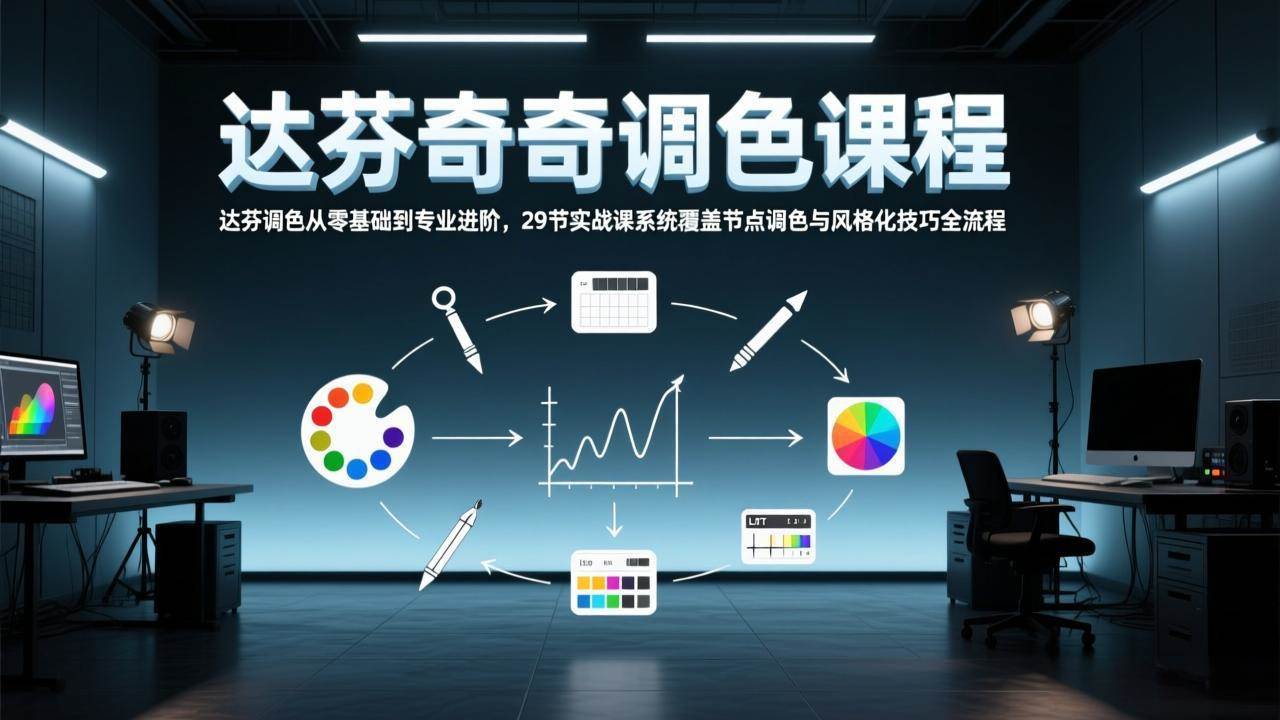 （17484期）达芬奇调色从零基础到专业进阶，29节实战课系统覆盖节点调色与风格化技巧全流程-尤课网创