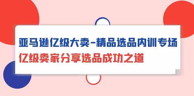 （10034期）亚马逊亿级大卖-精品选品内训专场，亿级卖家分享选品成功之道-尤课网创