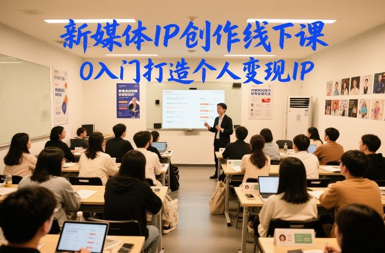 新媒体IP创作线下课，0入门打造个人变现IP-尤课网创