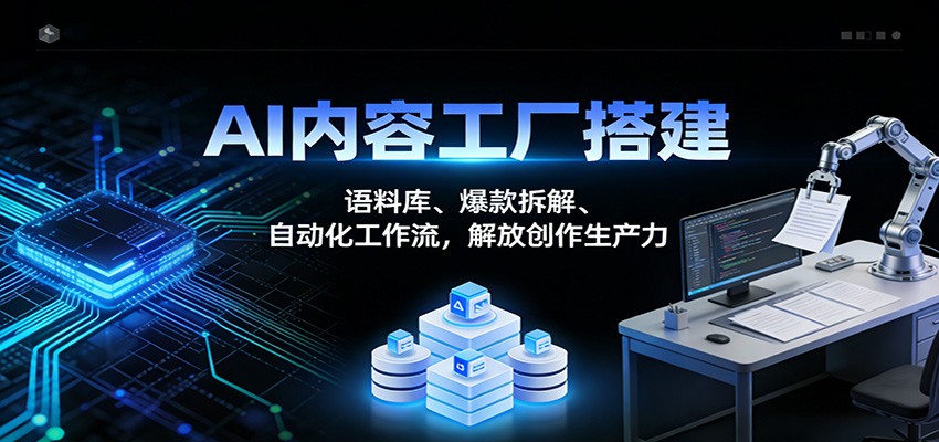 AI内容工厂搭建：语料库、爆款拆解、自动化工作流，解放创作生产力-尤课网创