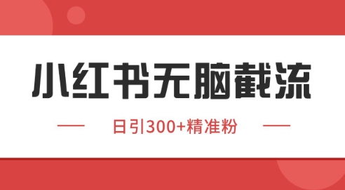 小红书截流同行客源，独家野路子获客玩法 日引200+暴力获客-尤课网创