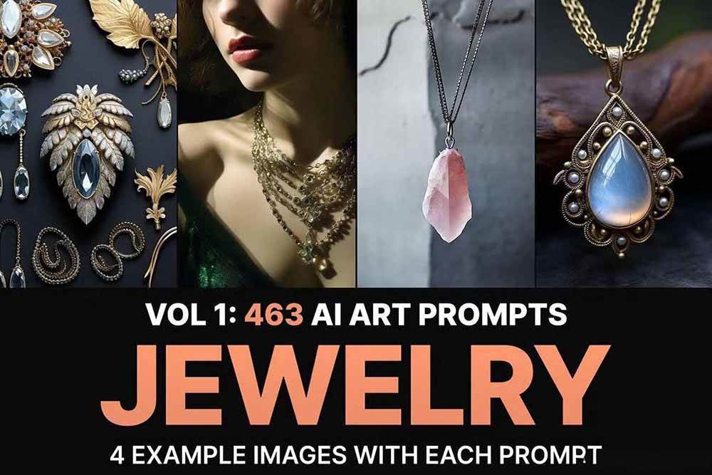 (17272期)460+专业Midjourney珠宝摄影AI提示词+成效果图,戒指/项链/耳环/手链/宝石/及奢侈配饰等全品类 (17272期)460+专业Midjourney珠宝摄影AI提示词+成效果图,戒指/项链/耳环/手链/宝石/及奢侈配饰等全品类
