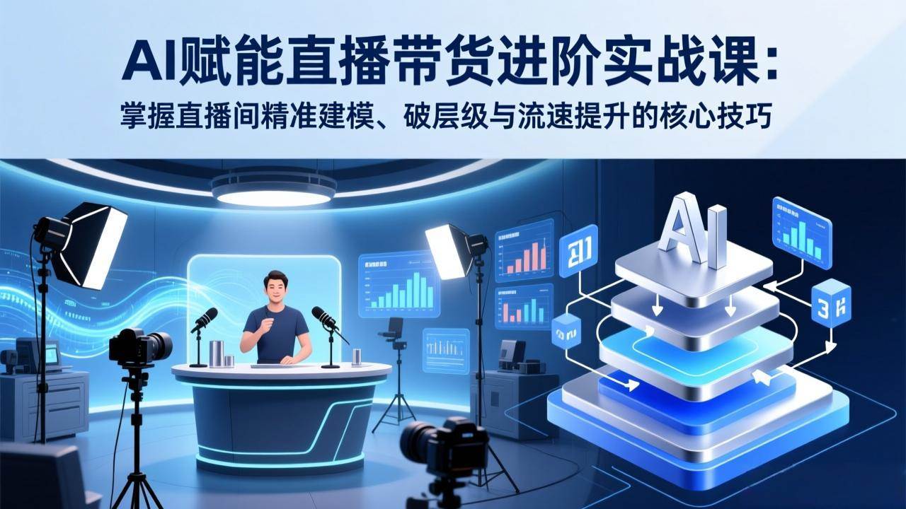 （17405期）AI赋能直播带货进阶实战课：掌握直播间精准建模、破层级与流速提升的核心技巧-尤课网创