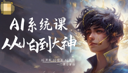 AI系统课程，从小白到大神系统学AI，AI声音-AI绘画-AI视频一门课全掌握-尤课网创