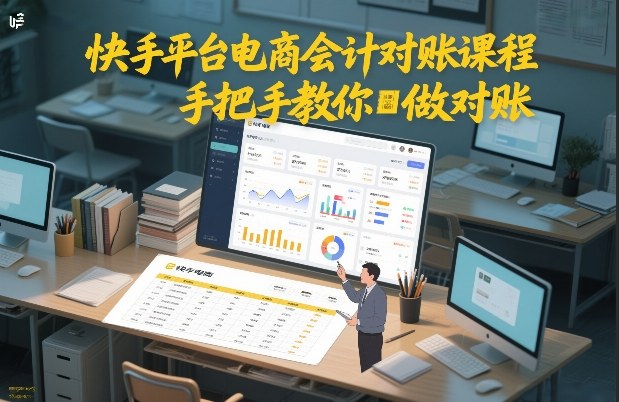 快手平台电商会计对账课程,手把手教你做对账-尤课网创