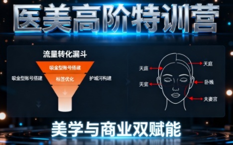 0-1000W医美高阶特训营课程,美学与商业双赋能-尤课网创