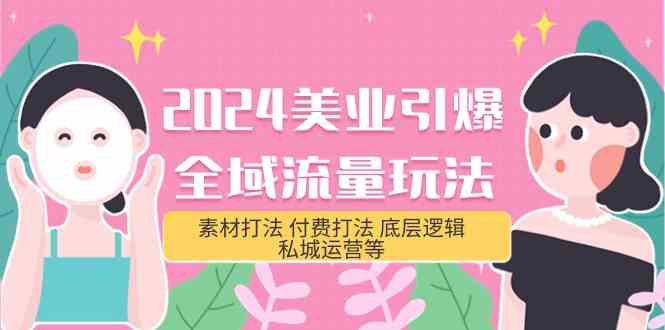 （9867期）2024美业-引爆全域流量玩法，素材打法 付费打法 底层逻辑 私城运营等(31节)-尤课网创