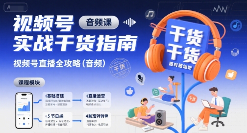 视频号实战干货指南，视频号直播全攻略（音频）-尤课网创