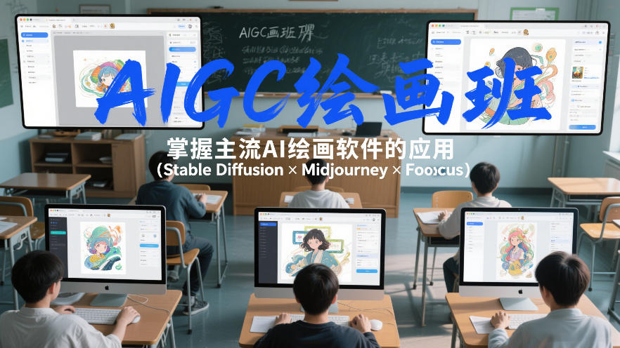 AIGC绘画班，掌握主流Ai绘画软件的应用（Stable Diffusion x Midjourney x Fooocus）-尤课网创