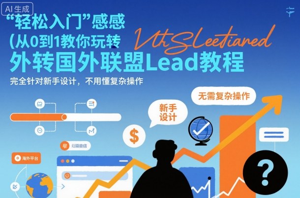 国外联盟賺美刀项目，从0到1教你玩转国外联盟Lead教程，纯新手可操作性100%-尤课网创