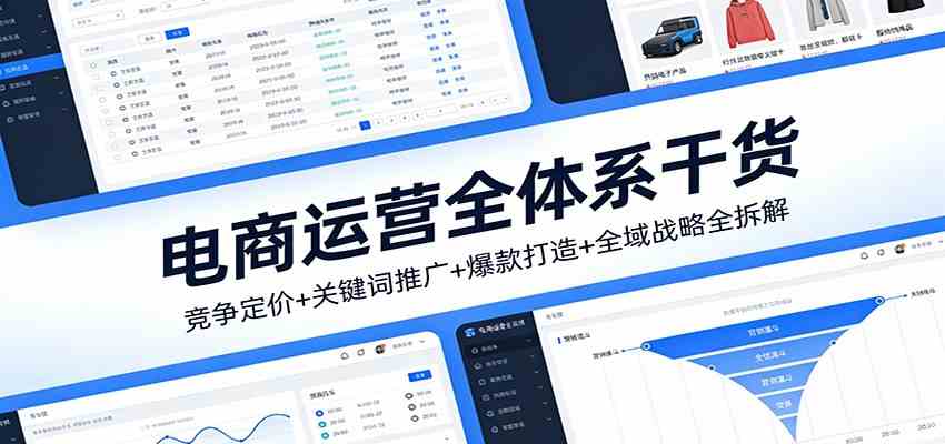 电商运营全体系干货,竞争定价+关键词推广+爆款打造+全域战略全拆解-尤课网创