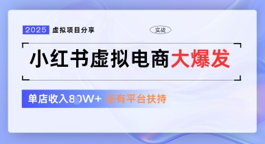 小红书虚拟电商项目，平台大力免费流量扶持，低门槛1拖3玩法-尤课网创