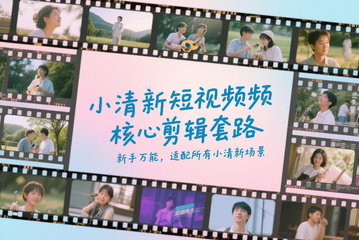 小清新短视频核心剪辑套路，新手万能，适配所有小清新场景-尤课网创