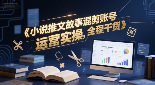 小说推文故事混剪账号运营实操，全程干货-尤课网创