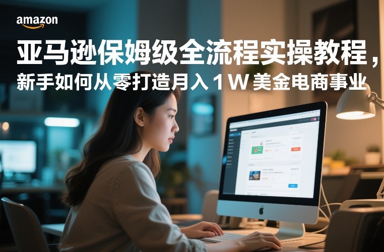 亚马逊保姆级全流程实操教程，新手如何从零打造月入1W美金电商事业-尤课网创