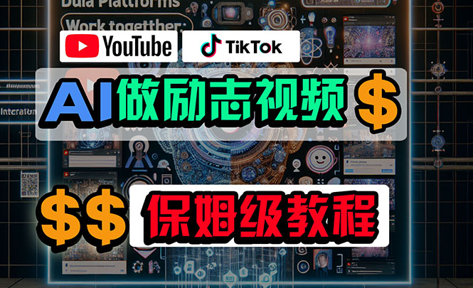 （10520期）利用AI制作励志视频，在YouTube和TikTok赚钱，小白可做（附工具）-尤课网创