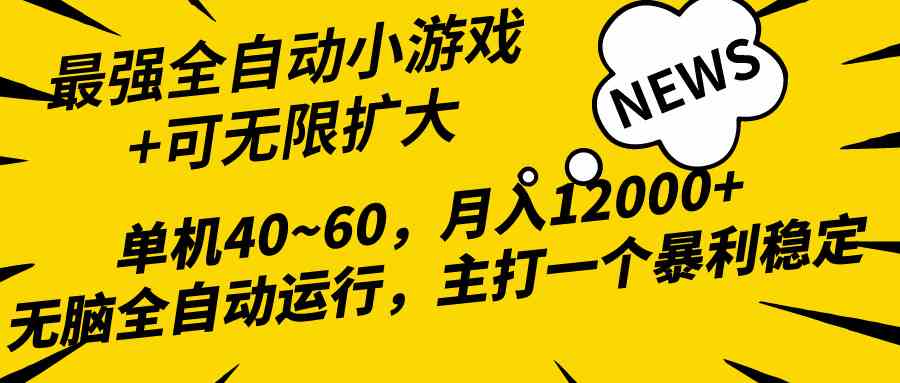 （10046期）2024最新全网独家小游戏全自动，单机40~60,稳定躺赚，小白都能月入过万-尤课网创