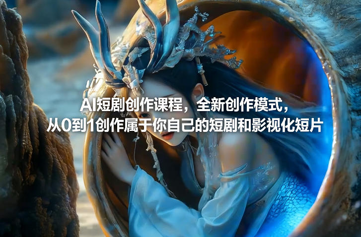 AI短剧创作课程，全新创作模式，从0到1创作属于你自己的短剧和影视化短片-尤课网创
