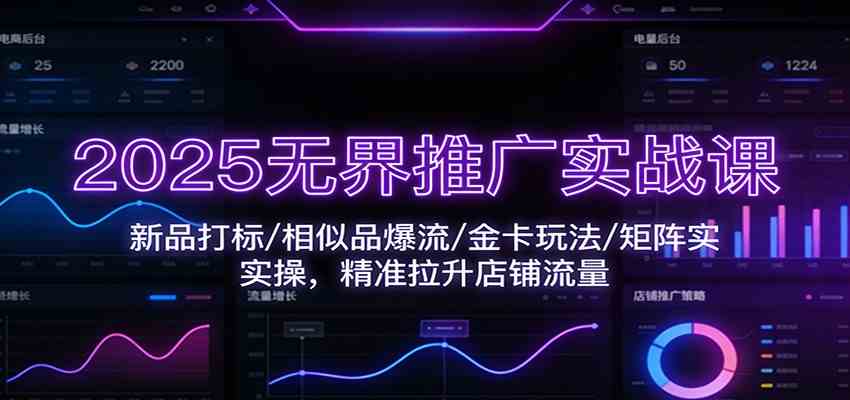 2025无界推广实战课：新品打标/相似品爆流/金卡玩法/矩阵实操，精准拉升店铺流量-尤课网创