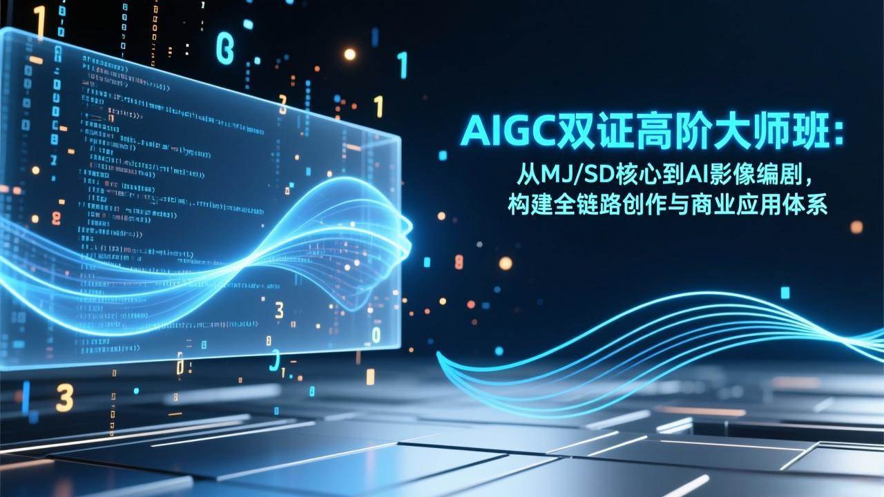 （17198期）AIGC双证高阶大师班：从MJ/SD核心到AI影像编剧，构建全链路创作与商业应用体系-尤课网创