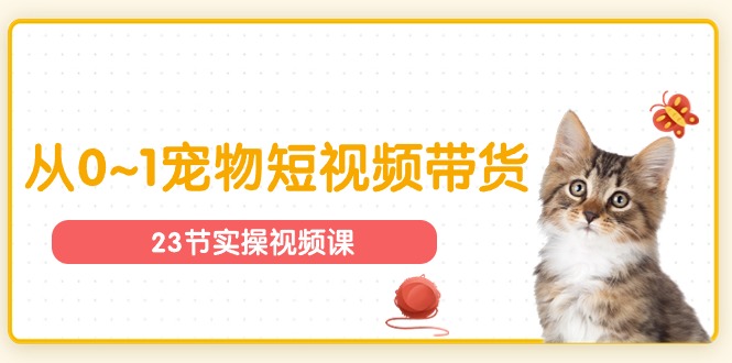 （11086期）宠物行业从0~1宠物短视频带货实操课（23节课）-尤课网创
