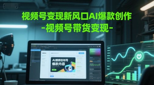 视频号变现新风口AI爆款创作-视频号带货变现-尤课网创