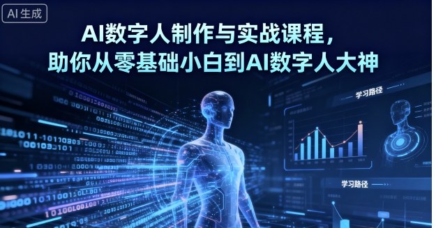 AI数字人制作与实战课程，助你从零基础小白到AI数字人大神-尤课网创