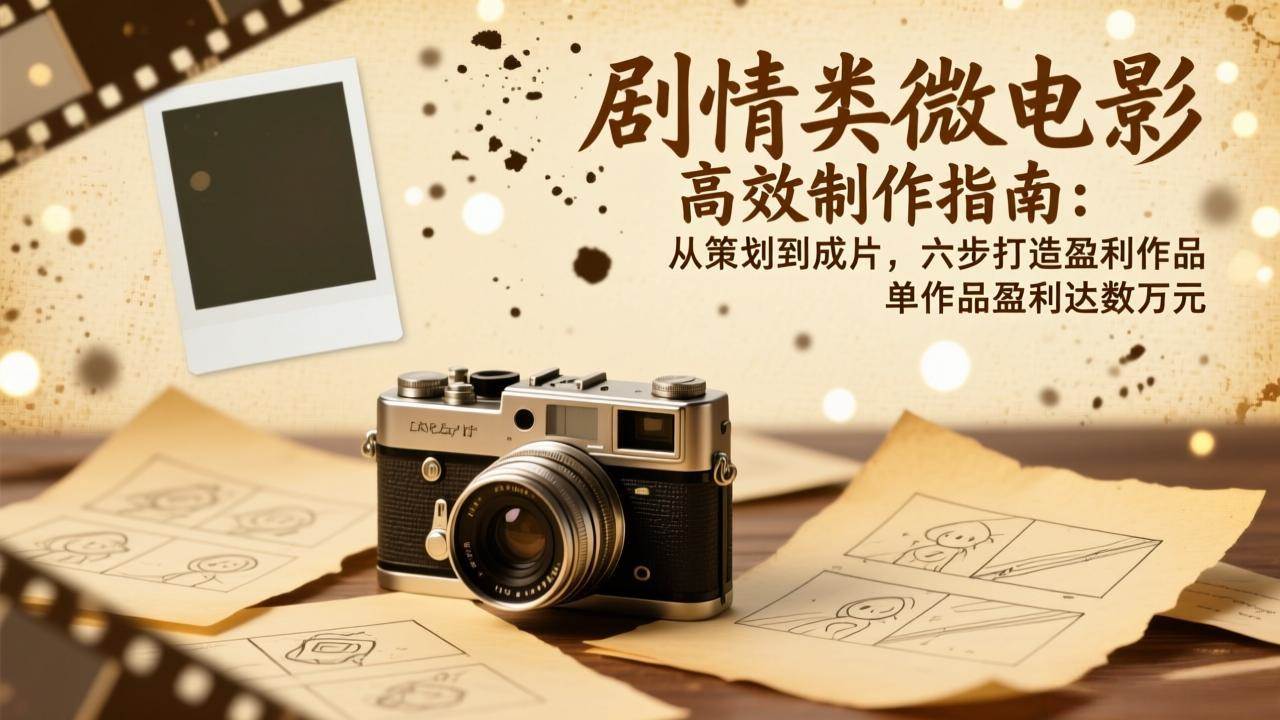 （17086期）剧情类微电影高效制作指南：从策划到成片，六步打造盈利作品，单作品盈利达数万元-尤课网创
