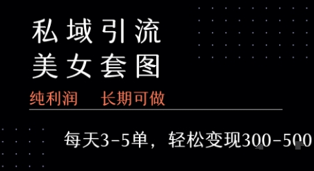 私域卖套图每天3-5单 每单利润99-2张+-尤课网创