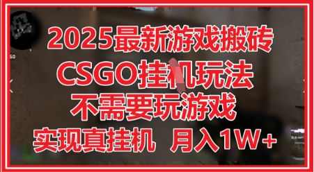 2025最新游戏搬砖，CSGO挂G，不需要玩游戏，实现真挂G，月入1W+-尤课网创