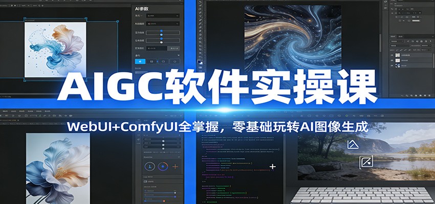 AIGC软件实操课：WebUI+ComfyUI全掌握，零基础玩转AI图像生成-尤课网创