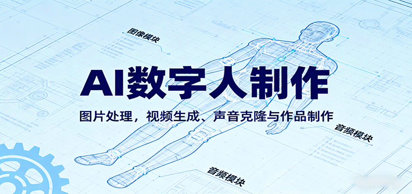 AI永生数字人制作教程：图片处理，视频生成、声音克隆与作品制作-尤课网创