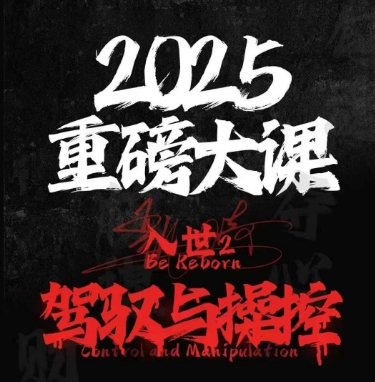 2025重磅大课，入世2，驾驭与控制-尤课网创