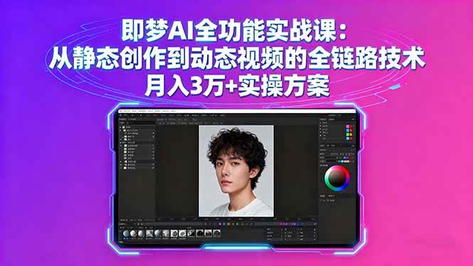 （16053期）即梦AI全功能实战课：从静态创作到动态视频的全链路技术 月入3万+实操方案-尤课网创