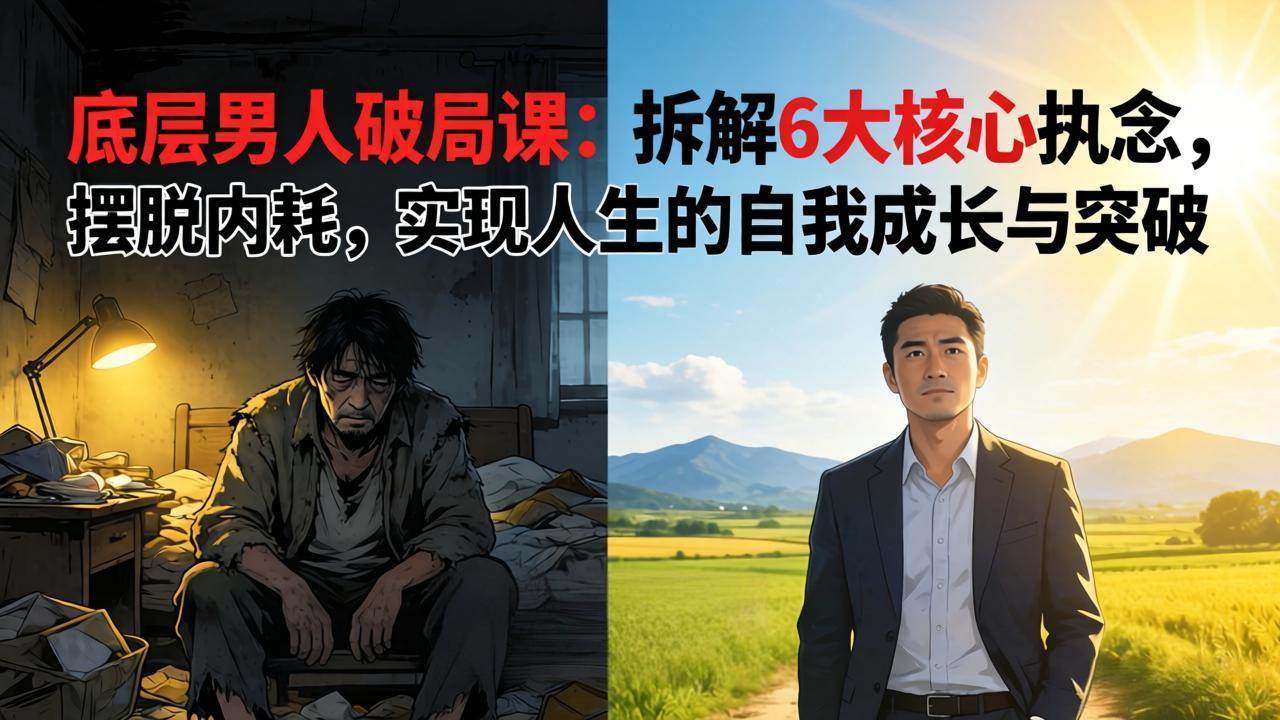 （17747期）付费文章：底层男人破局课：拆解 6 大核心执念，摆脱内耗，实现人生的自我成长与突破-尤课网创