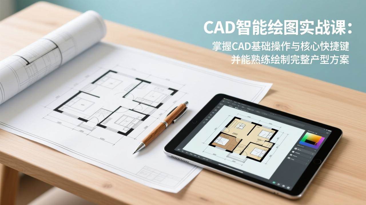 （17348期）CAD智能绘图实战课：掌握CAD基础操作与核心快捷键，并能熟练绘制完整户型方案-尤课网创