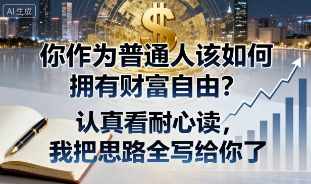 付费文章：你作为普通人该如何拥有财富自由？认真看耐心读，我把思路全写给你了-尤课网创