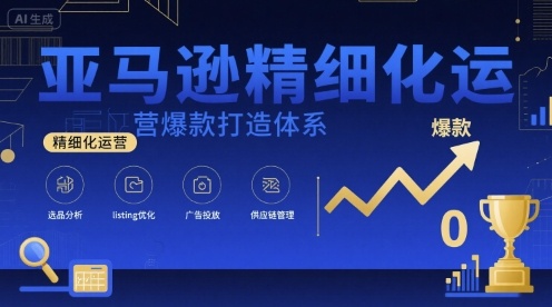 亚马逊精细化运营爆款打造体系，视频课+全套资料文档-尤课网创