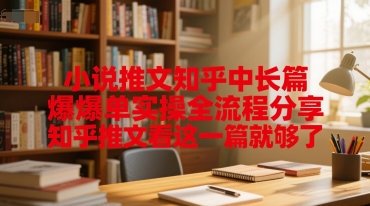 小说推文知乎中长篇爆单实操全流程分享，知乎推文看这一篇就够了-尤课网创