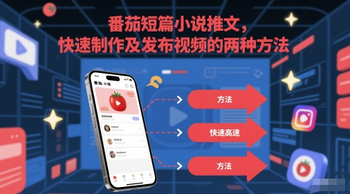 番茄短篇小说推文，快速制作及发布视频的两种方法-尤课网创