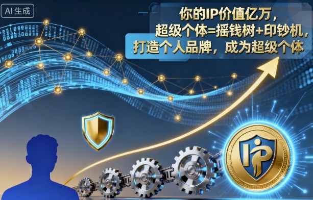 你的IP价值亿万，超级个体=摇钱树+印钞机，打造个人品牌，成为超级个体-尤课网创