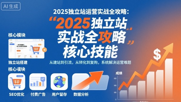 2025独立站运营实战全攻略，一站式掌握独立站运营核心技能-尤课网创