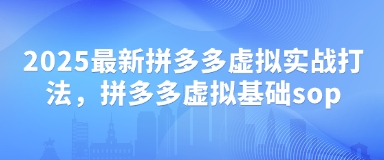 2025最新拼多多虚拟实战打法，拼多多虚拟基础sop-尤课网创